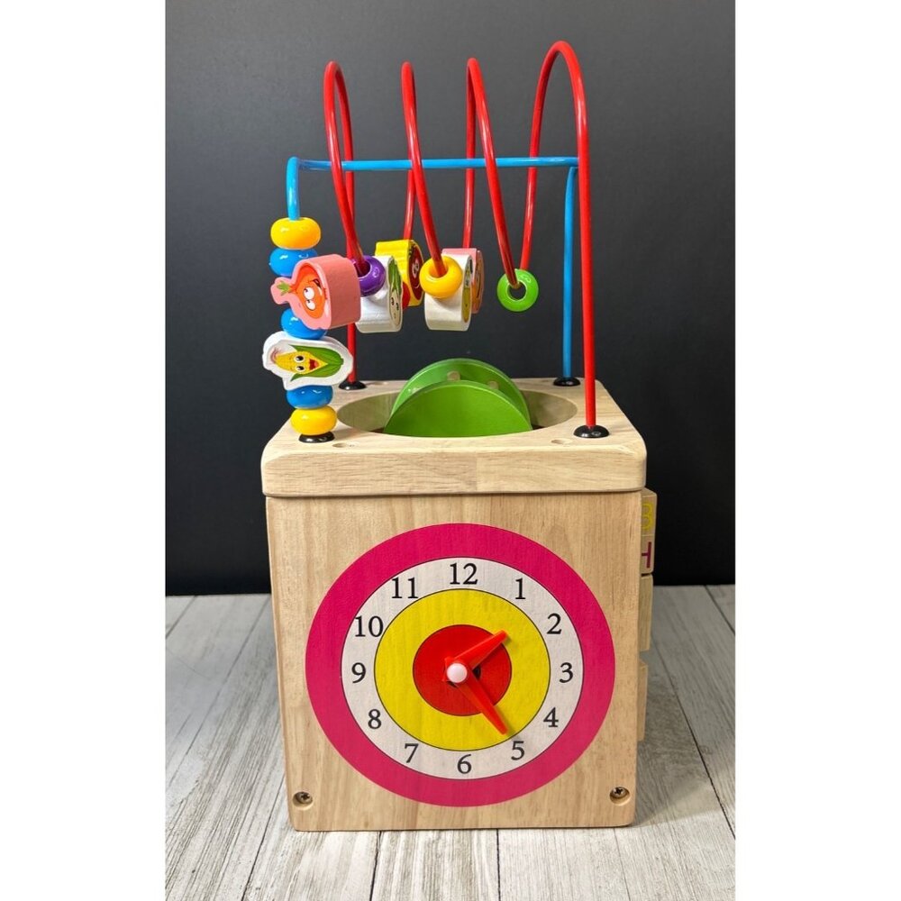 Wooden Activity Cube for Toddlers Montessori Toys Educational Toys  1-3 yrs Old - Picture 2 of 6